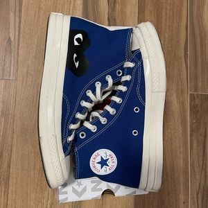 Blue High Top Comme Des Garcons Converse SIZE 9 MEN